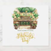 St. Patrick's Day Pub Party Custom Bier Etiket (Enkel label)