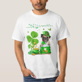 St Patricks Day Pug Lover Iers T-shirt (Voorkant)