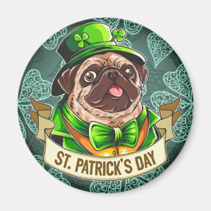 St. Patrick's Day Pug Magneet