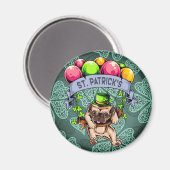 St. Patrick's Day Pug Magneet (Voorkant / Achterkant)