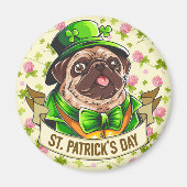 St. Patrick's Day Pug Magneet (Voorkant)