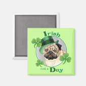 St. Patrick's Day Pug Magneet (Voorkant / Achterkant)