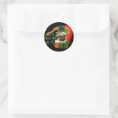 St. Patrick's Day Pug Ronde Sticker (Tas)
