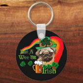 St. Patrick's Day Pug Sleutelhanger (Voorkant)