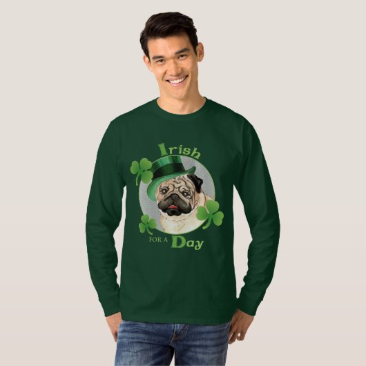 St. Patrick's Day Pug T-shirt (Voorkant volledig)