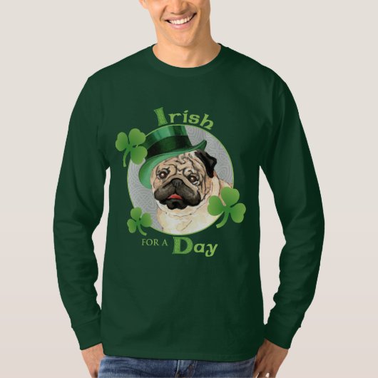St. Patrick's Day Pug T-shirt (Voorkant)