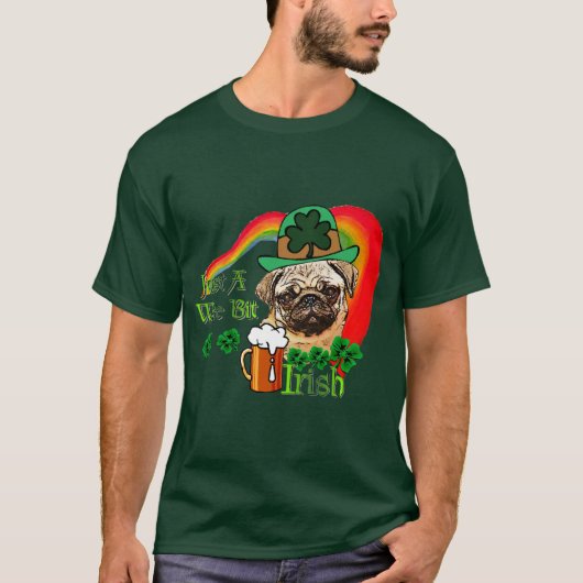 St. Patrick's Day Pug T-shirt (Voorkant)