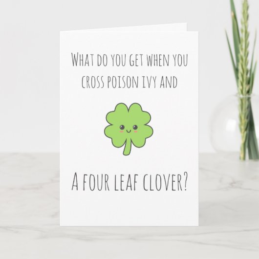 St. Patrick's Day Punny Card Kaart (Voorkant)