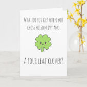 St. Patrick's Day Punny Card Kaart (Gele Bloem)