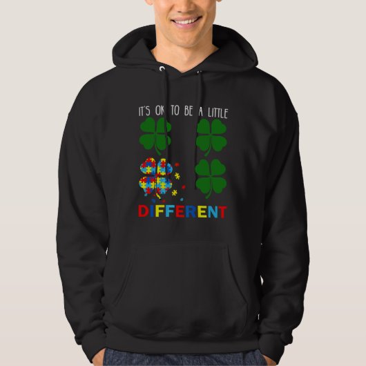 St Patricks Day Puzzle Shamrock Autism Awareness S Hoodie (Voorkant)
