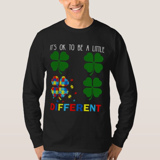 St Patricks Day Puzzle Shamrock Autism Awareness S T-shirt (Voorkant)