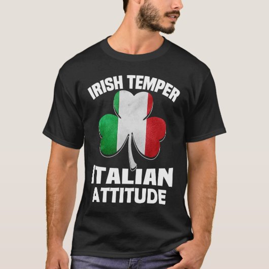St Patrick's Day pyjama Irish Temper Italy Atti T-shirt (Voorkant)