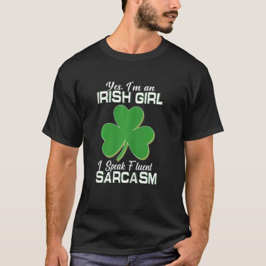 St Patrick's Day pyjama's Womens Ik ben een Iers m T-shirt (Voorkant)