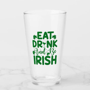 St Patrick's Day Quote Glass Glas