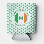 St Patricks Day Quote Monogram Irish Flag Shamrock Blikjeskoeler (Voorkant)