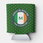 St Patricks Day Quote Monogram Shamrock Irish Flag Blikjeskoeler (Achterkant)