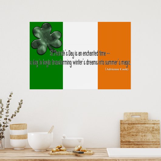 St. Patrick's Day Quote Print (Keuken)