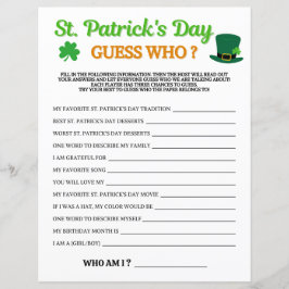 St. Patrick's Day - Raad eens wie het spel is