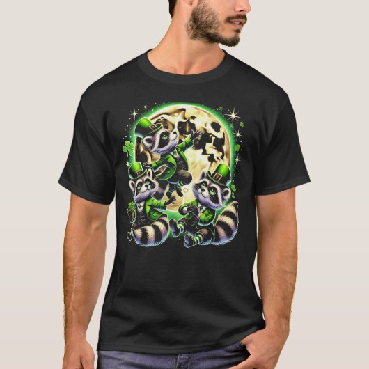 St. Patrick's Day Raccoon T-shirt (Voorkant)