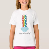 St. Patrick's Day Rainbow 4-Leaf Clover Minimalist T-shirt (Voorkant)