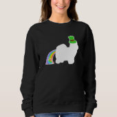 St Patrick's Day Rainbow Dog Coton de Tulear Trui (Voorkant)