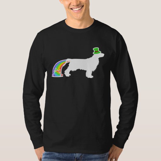 St. Patrick's Day Rainbow Dog Field Spaniel T-shirt (Voorkant)