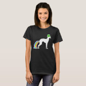 St Patrick's Day Rainbow Dog  Italian Greyhound T-shirt (Voorkant volledig)