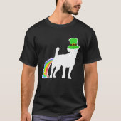 St Patrick's Day Rainbow Dog Jackshund T-shirt (Voorkant)
