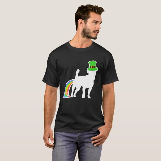St Patrick's Day Rainbow Dog Jackshund T-shirt (Voorkant volledig)