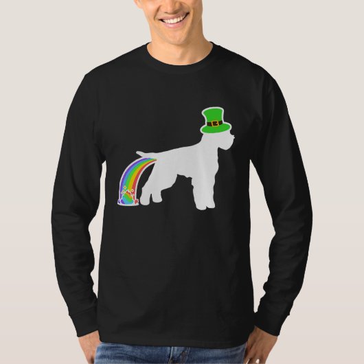 St Patrick's Day Rainbow Dog  Lagotto Romagnolo T-shirt (Voorkant)