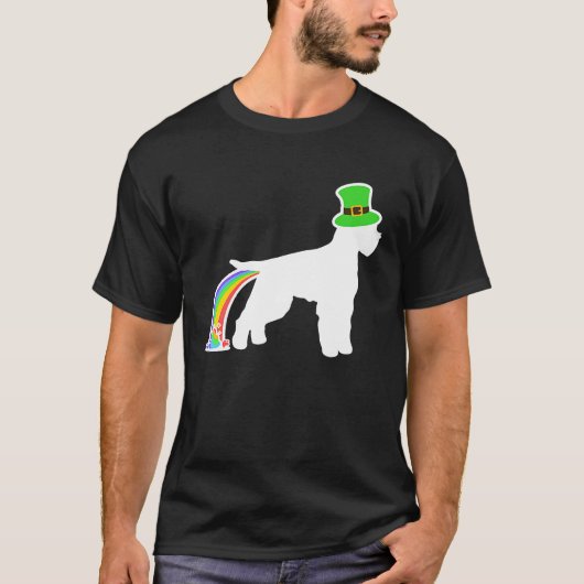St Patrick's Day Rainbow Dog  Lagotto Romagnolo T-shirt (Voorkant)