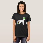 St Patrick's Day Rainbow Dog  Lagotto Romagnolo T-shirt (Voorkant volledig)