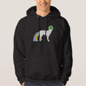 St Patrick's Day Rainbow Dog  Mudi Hoodie (Voorkant)