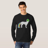 St Patrick's Day Rainbow Dog  Mudi T-shirt (Voorkant volledig)