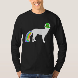 St Patrick's Day Rainbow Dog  Mudi T-shirt