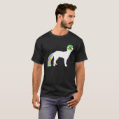 St Patrick's Day Rainbow Dog  Mudi T-shirt (Voorkant volledig)