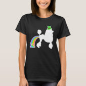 St Patrick's Day Rainbow Dog  Poodle T-shirt (Voorkant)
