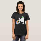 St Patrick's Day Rainbow Dog Poodle T-shirt (Voorkant volledig)