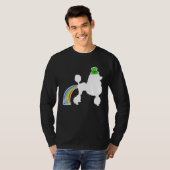 St Patrick's Day Rainbow Dog  Poodle T-shirt (Voorkant volledig)