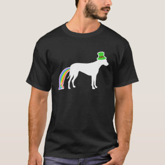 St Patrick's Day Rainbow Dog Rhodesian Ridgeback T-shirt