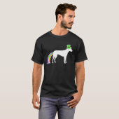 St Patrick's Day Rainbow Dog  Rhodesian Ridgeback T-shirt (Voorkant volledig)