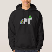 St Patrick's Day Rainbow Dog  Schnauzer Hoodie (Voorkant)