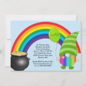 St Patricks Day Rainbow Gnomies LGBT Party Invite Feestdagenkaart (Voorkant)