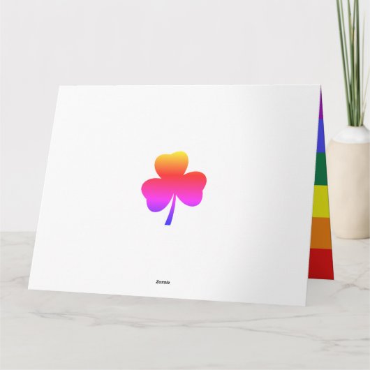 St Patricks Day Rainbow Gnomies LGBT-vriendschap Kaart (Achterkant)