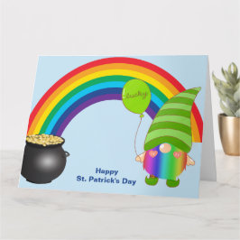 St Patricks Day Rainbow Gnomies LGBT-vriendschap Kaart