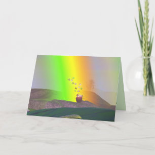 St. Patrick's Day - Rainbow Gold Kaart