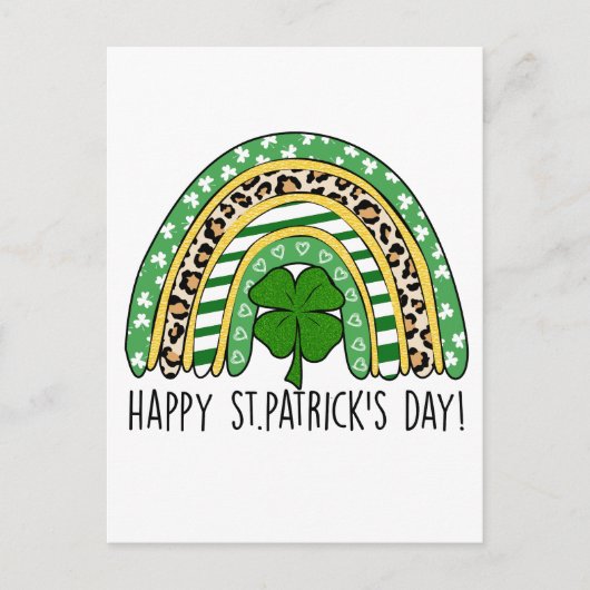 St. Patrick's Day Rainbow Green Briefkaart (Voorkant)