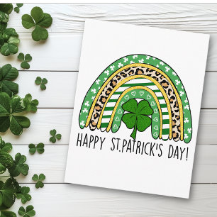 St. Patrick's Day Rainbow Green Briefkaart