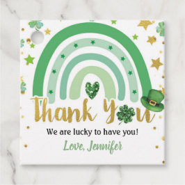 St Patrick's Day Rainbow Green Gold Dank u Bedankjes Labels