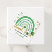 St Patrick's Day Rainbow Green Gold Dank u Bedankjes Labels (In situ)
